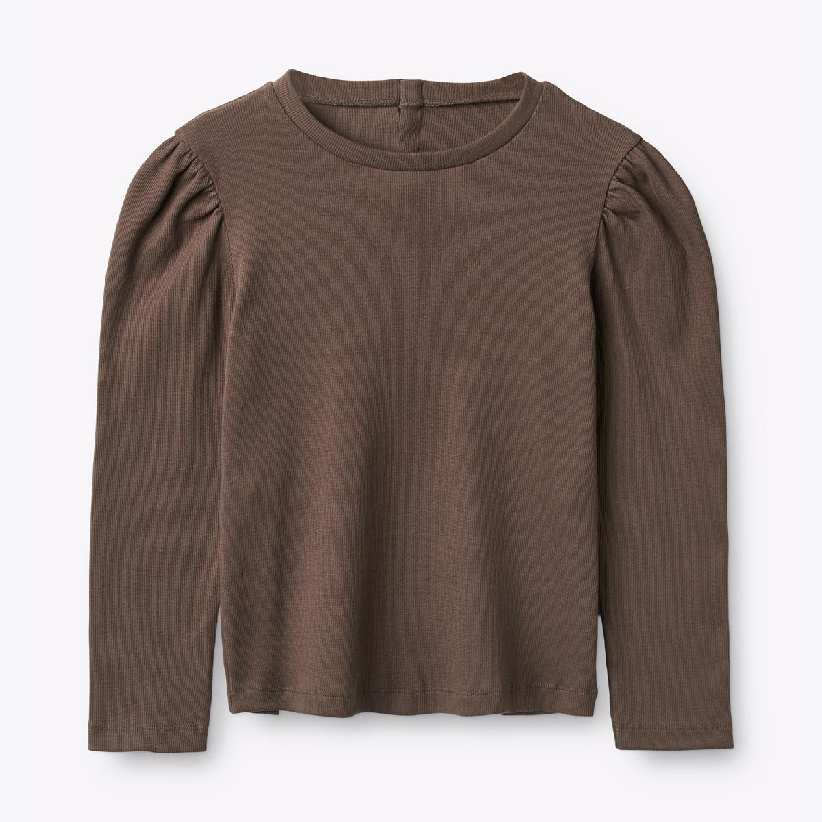 ABELLIN Long Sleeve, organic t-shirt for disabled children - Chocolate Brown
