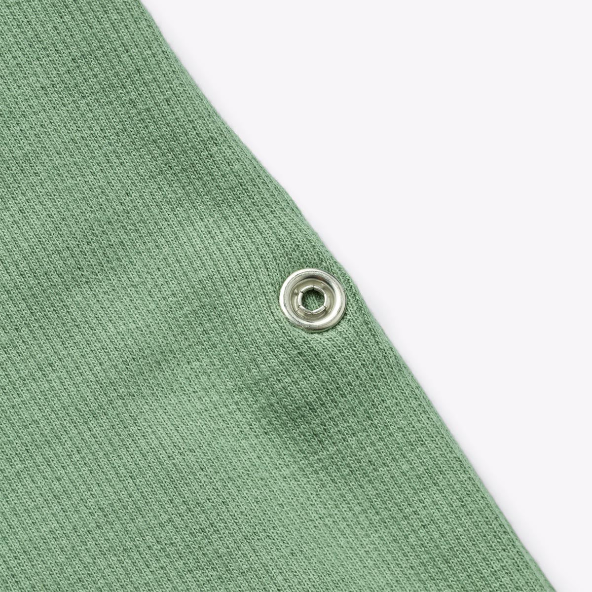 BANA Long Sleeve, organic bodysuit for disabled children - Sage Green (snap button at the waist)