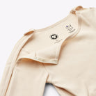 BANA Long Sleeve, organic bodysuit for disabled children - Sand Beige (zippers on both arms)