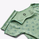 BANA Short Sleeve, organic bodysuit for disabled children - Sage Green (zippers on both arms)