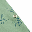 BANA Short Sleeve, organic bodysuit for disabled children - Sage Green (snap button at the waist)