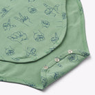 BANA Short Sleeve, organic bodysuit for disabled children - Sage Green (snap buttons for diapers)